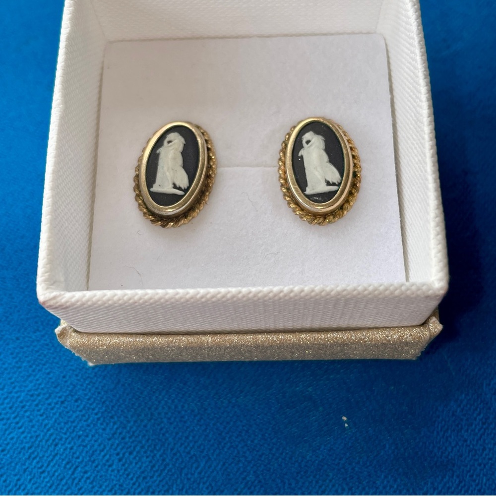 Vintage Gold-filled & Sterling Cameo Earrings